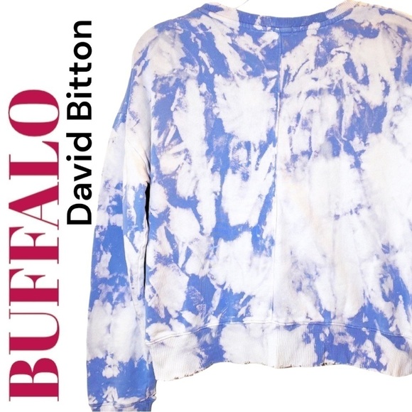 BUFFALO DAVID BITTON Distressed Tie Dye French Terry Sweatshirt, Size Small - Picture 2 of 8